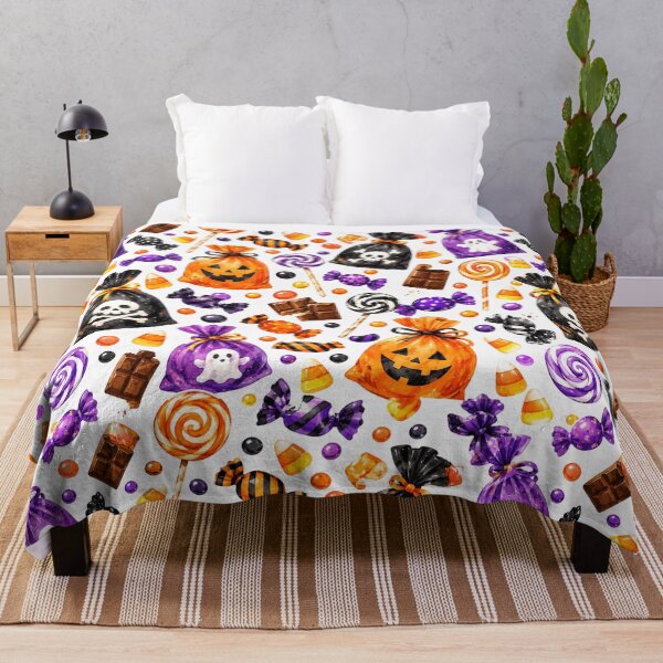 Item preview, Halloween Candy Sweets Watercolor Seamless Pattern designed and sold by Inkworksbyshery.