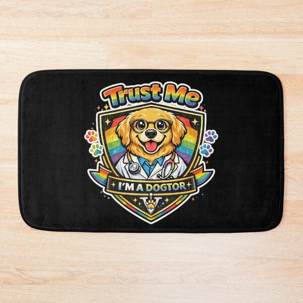 Item preview, Trust Me I'm A Dogtor Rainbow Pride Badge Funny Dog Lover Veterinarian Humor Gift For Pet Parents And Allies designed and sold by Im-Ara.