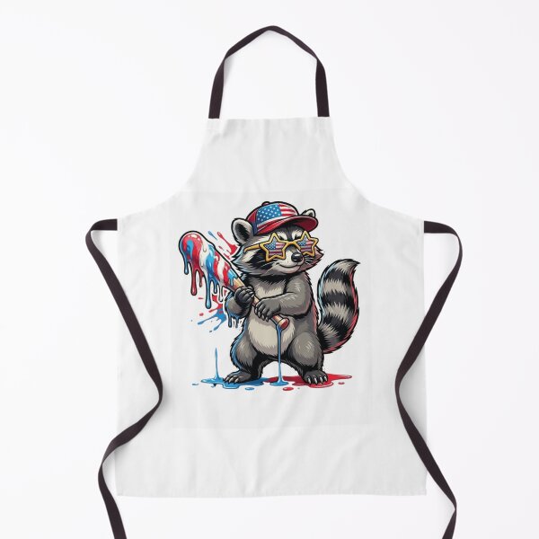 Item preview, Funny Raccoon Ice Cream Baseball Meme Patriotic USA Flag Sunglasses 4th of July Animal designed and sold by bilal sibgui.