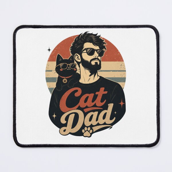 Item preview, Cool Black Cat Dad Kawaii Sunglasses Minimalist T-Shirt designed and sold by Ashley critters.