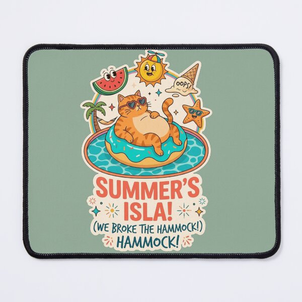 Item preview, Funny Summer Cat Pool Float Sticker - Cute Chonky Cat Retro Beach Art designed and sold by zakman02.