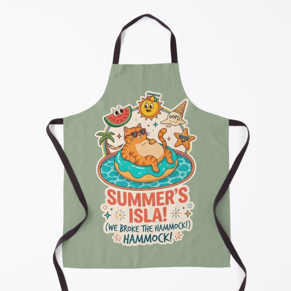 Item preview, Funny Summer Cat Pool Float Sticker - Cute Chonky Cat Retro Beach Art designed and sold by zakman02.