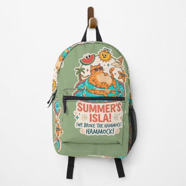 Item preview, Funny Summer Cat Pool Float Sticker - Cute Chonky Cat Retro Beach Art designed and sold by zakman02.