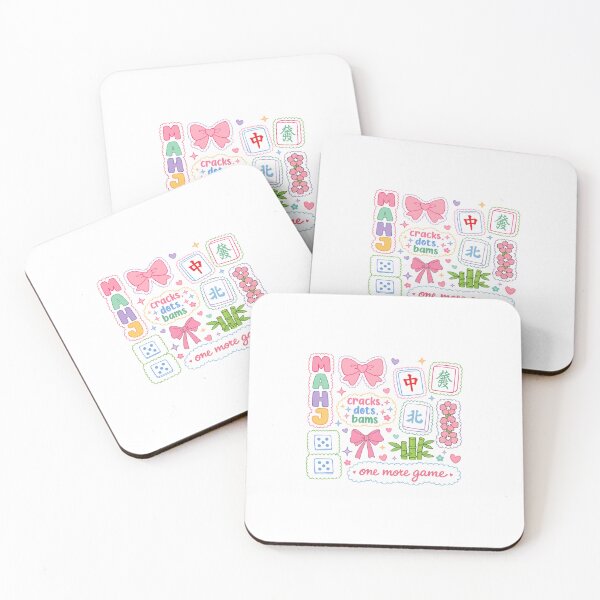 Item preview, Mahjong Cracks Dots Bams One More Game Cute Pastel Mahjong Lover designed and sold by designclub.