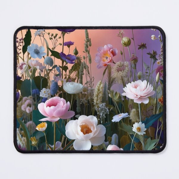Item preview, Pastel Floral Meadow with Soft Sky designed and sold by IntelliMindDesigns.