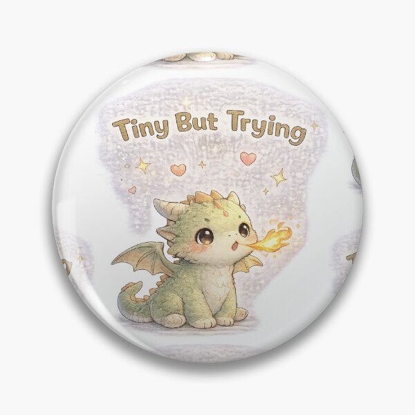 Item preview, Tiny Dragon – Tiny But Trying | Cute Motivational Dragon designed and sold by Clothes With Smiling Animals Walt Gral.