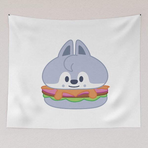 Item preview, SKZOO Wolf Chan hamburger - SKZOO EVERYWHERE ALL AROUND THE WORLD in North America designed and sold by 0627june.