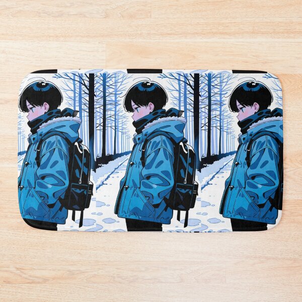 Item preview, Fashion - Man in Blue Parka Jacket Face Scarf Streetwear Anime Variant 5 designed and sold by AnimeShin.