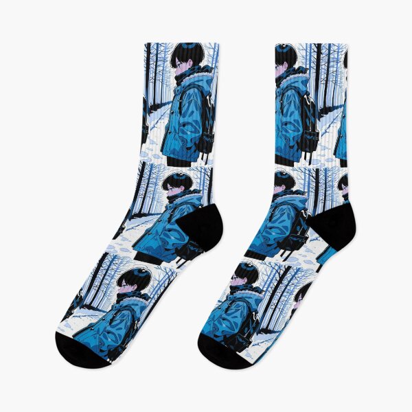 Item preview, Fashion - Man in Blue Parka Jacket Face Scarf Streetwear Anime Variant 5 designed and sold by AnimeShin.