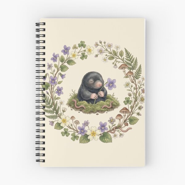 Item preview, Mole Violet Botanical Cottagecore Watercolor Print designed and sold by CalmCapy Co.