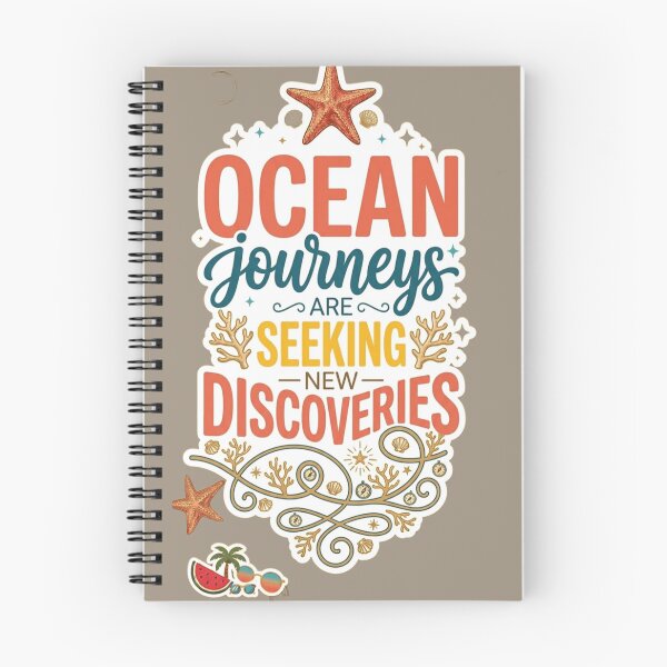 Item preview, Ocean Journeys Are Seeking New Discoveries Sticker - Retro Nautical Typography designed and sold by zakman02.