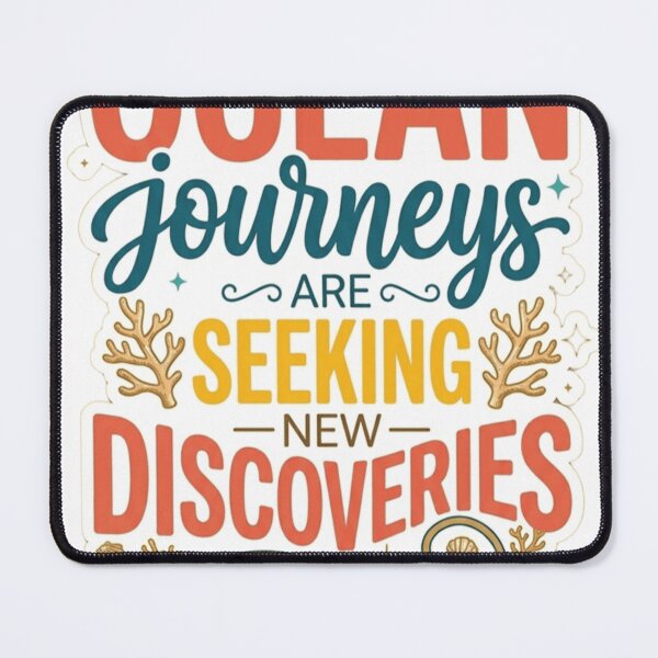 Item preview, Ocean Journeys Are Seeking New Discoveries Sticker - Retro Nautical Typography designed and sold by zakman02.