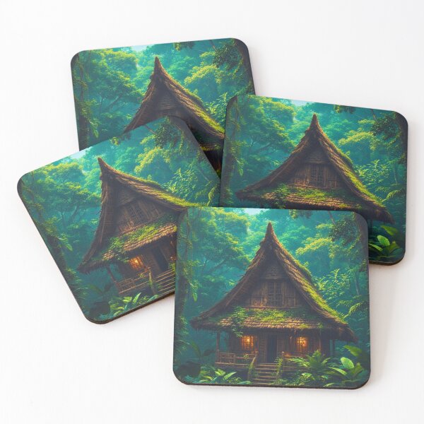 Item preview, Silent House in the Tropical Forest designed and sold by ZenGrooves.