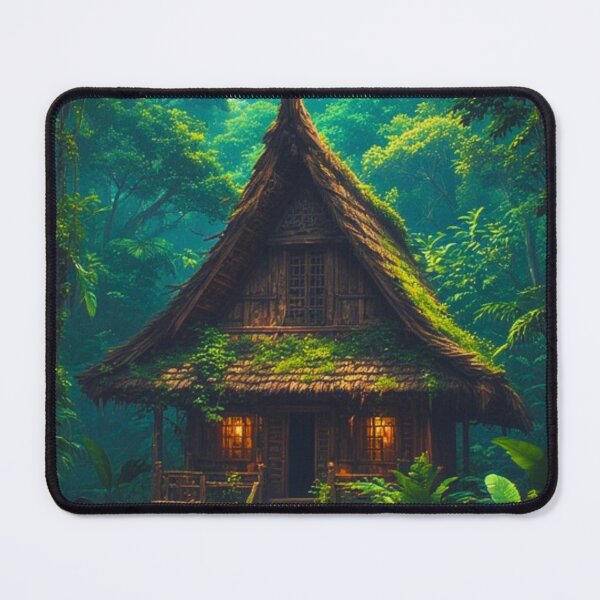 Item preview, Silent House in the Tropical Forest designed and sold by ZenGrooves.