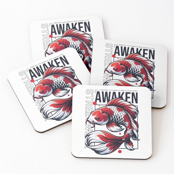 Item preview, AWAKEN - Japanese Long-fin Goldfish Streetwear Art  designed and sold by Shopeon Designs.