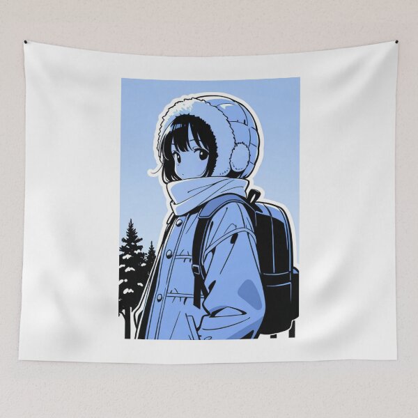 Item preview, Fashion - Man in Blue Parka Jacket Face Scarf Streetwear Anime designed and sold by AnimeShin.