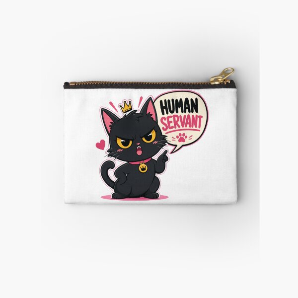 Item preview, Human Servant Funny Sassy Kawaii Cat Sticker T-Shirt designed and sold by Ashley critters.