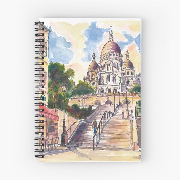 Item preview, Montmartre Paris – Café and Stairway designed and sold by artshop77.