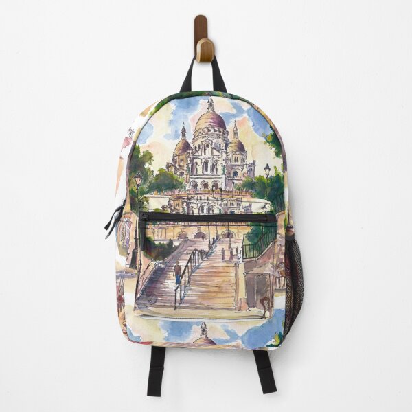 Item preview, Montmartre Paris – Café and Stairway designed and sold by artshop77.