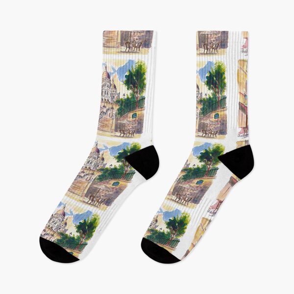 Item preview, Montmartre Paris – Café and Stairway designed and sold by artshop77.