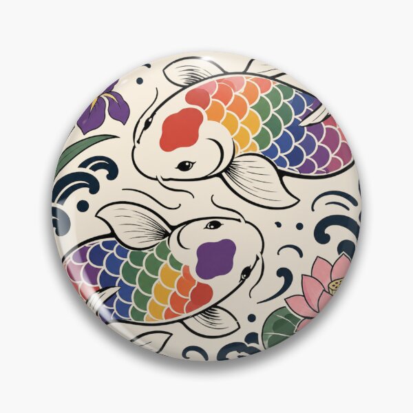 Item preview, Pride Koi Fish Circle | Elegant Japanese-Inspired LGBTQ+ Art designed and sold by SimplyJasper.