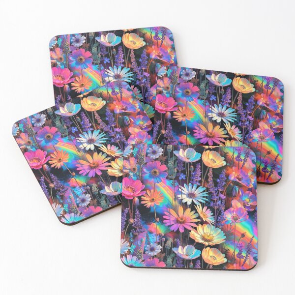 Item preview, Neon Multicolor Vibrant Floral Pattern designed and sold by IntelliMindDesigns.