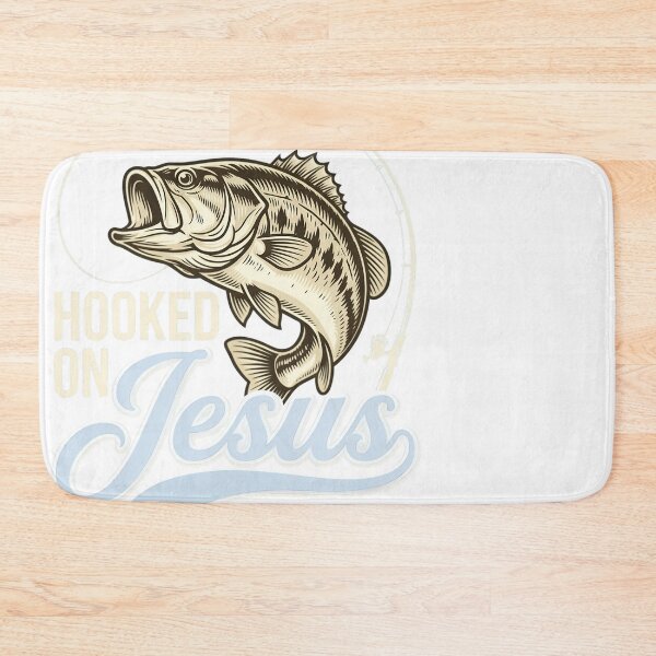 Item preview, Hooked On Jesus Bass Fishing Christian Faith designed and sold by JMDesignHub.