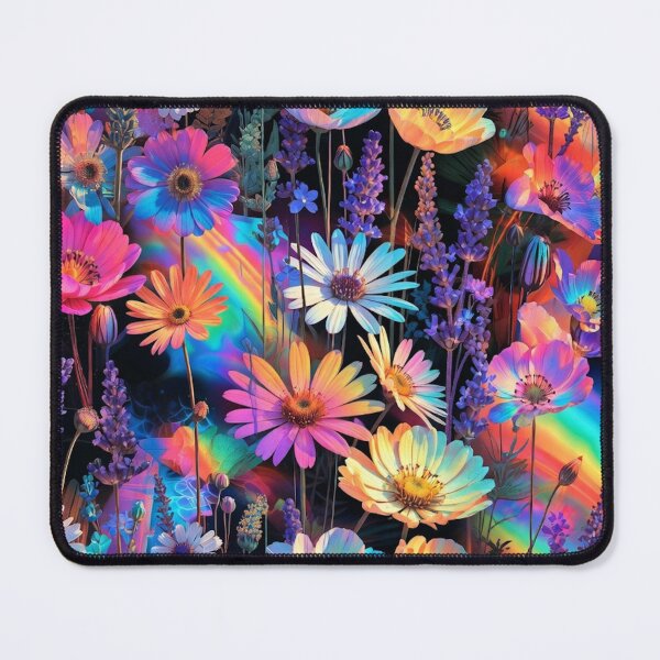 Item preview, Neon Multicolor Vibrant Floral Pattern designed and sold by IntelliMindDesigns.