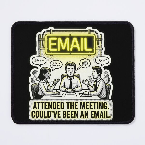 Item preview, Attended The Meeting Could've Been An Email Funny Work Sticker designed and sold by BooDesignStudio.