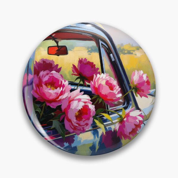 Item preview, Peonies in the car window designed and sold by PrintLabStudio.