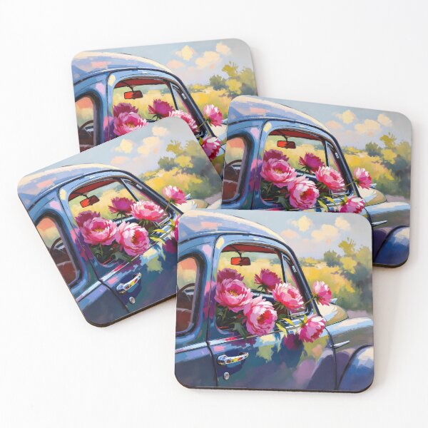 Item preview, Peonies in the car window designed and sold by PrintLabStudio.