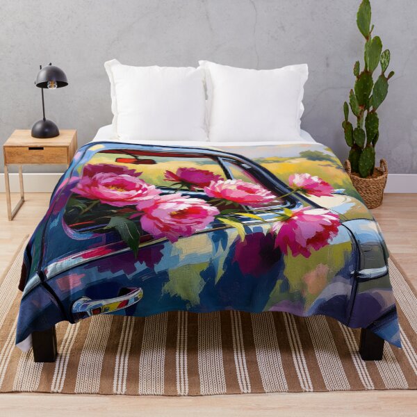 Item preview, Peonies in the car window designed and sold by PrintLabStudio.