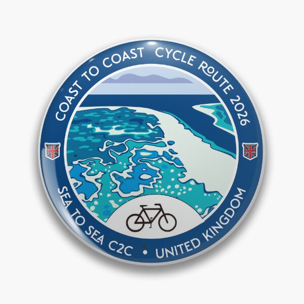 Item preview, Coast to Coast Cycle Route United Kingdom 2026 (C2C) (cycling c) Sticker, Shirt and more designed and sold by designkb.