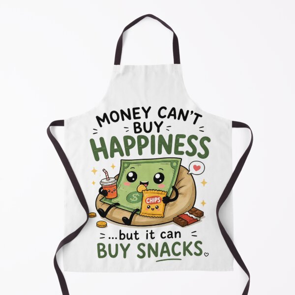 Item preview, Money Can't Buy Happiness But It Can Buy Snacks – Funny Money Humor Design designed and sold by MotylekAnia.