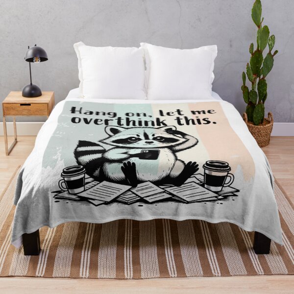 Item preview, Hang On Let Me Overthink This Funny Raccoon Design | Cute Anxiety Humor Gift designed and sold by GalleryPeak.