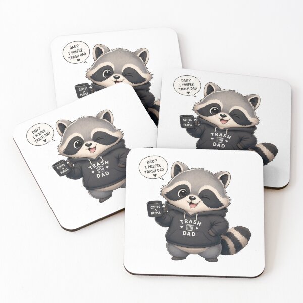 Item preview, Cute Raccoon Dad Trash Panda Kawaii Chibi Sticker designed and sold by Ashley critters.