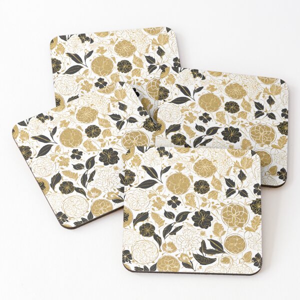 Artikelvorschau, Japanese Asanoha Hemp Leaf Pattern - Traditional gold black Wagara Design entworfen und verkauft von KS-PopArtJapan.