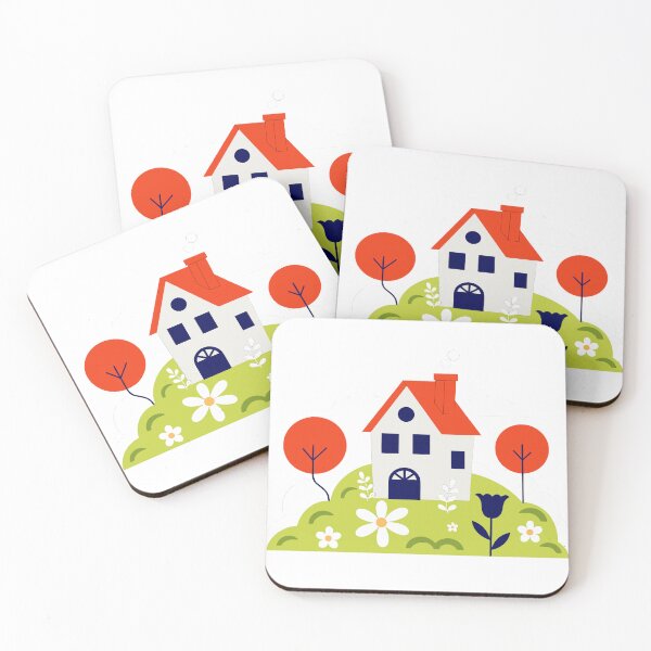 Item preview, Whimsical Cozy Cottage in Lush Countryside Illustration designed and sold by Inklyst.