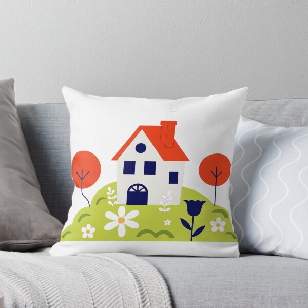 Item preview, Whimsical Cozy Cottage in Lush Countryside Illustration designed and sold by Inklyst.