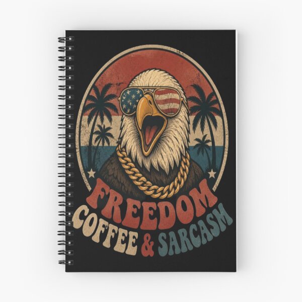 Item preview, Funny Sarcastic Vintage Retro 70s Groovy 90s Bootleg Patriotic Eagle T-Shirt designed and sold by ElkasDesign.