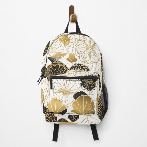 Item preview, Japanese Asanoha Hemp Leaf Pattern - Traditional gold black Wagara Design designed and sold by KS-PopArtJapan.