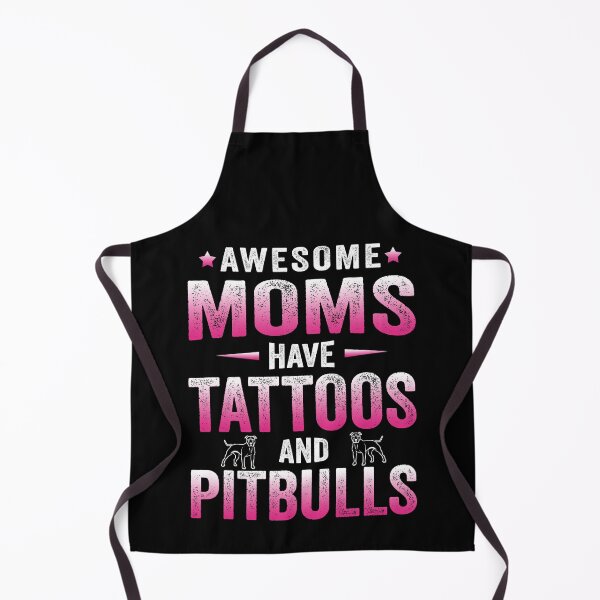 Item preview, Awesome Moms Have Tattoos And Pitbulls Funny Dog Mom Gift designed and sold by teeperfect.
