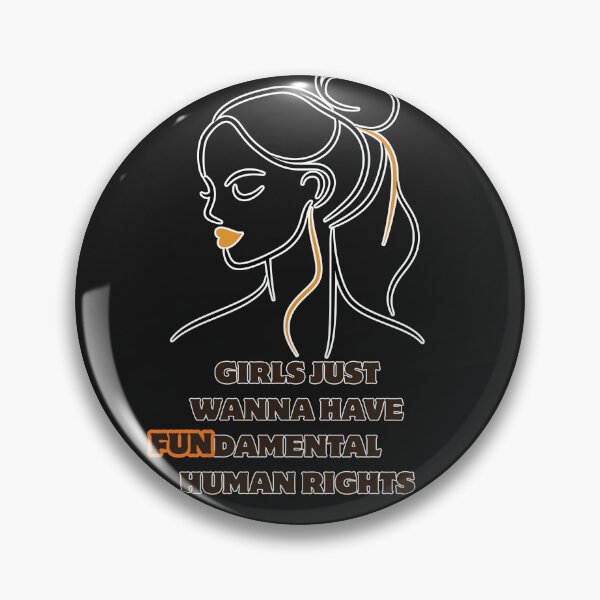 Item preview, Girls Just Wanna Have Fundamental Human Rights Feminist Line Art Woman designed and sold by SoftAuraStudi0.