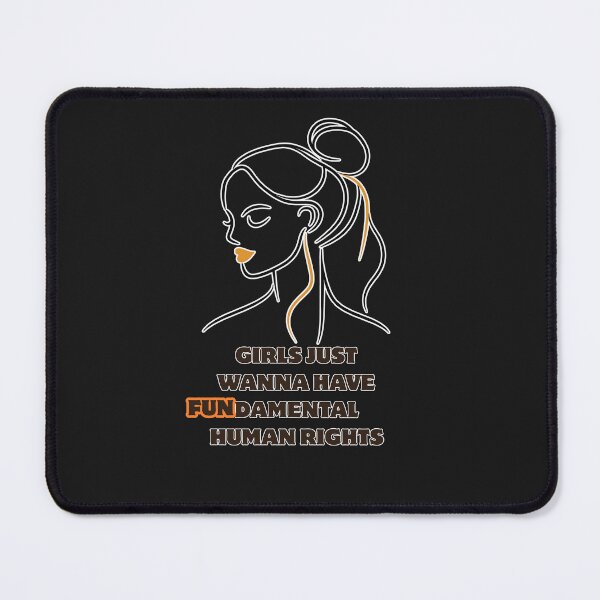 Item preview, Girls Just Wanna Have Fundamental Human Rights Feminist Line Art Woman designed and sold by SoftAuraStudi0.