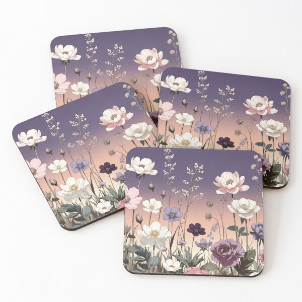 Item preview, Muted Purple Cream Floral Decoration designed and sold by IntelliMindDesigns.