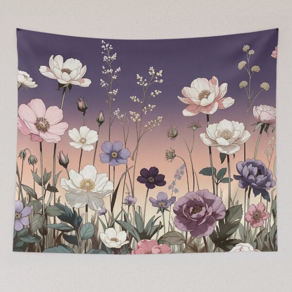 Item preview, Muted Purple Cream Floral Decoration designed and sold by IntelliMindDesigns.