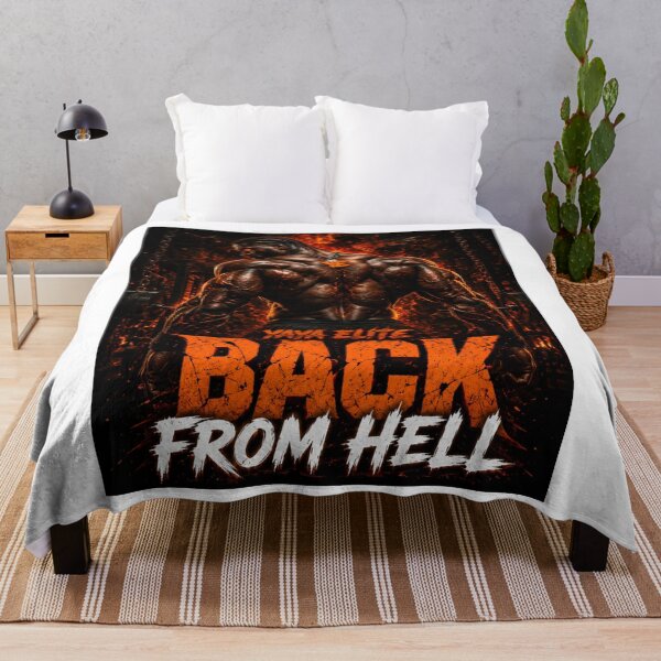 Item preview, BACK FROM HELL – YAYA ELITE Dark Gym Motivation Design designed and sold by YAYA ELITE STREETWEAR.