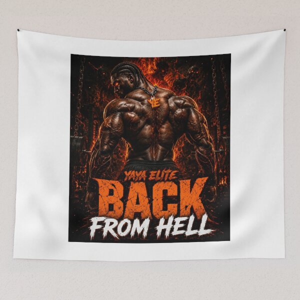 Item preview, BACK FROM HELL – YAYA ELITE Dark Gym Motivation Design designed and sold by YAYA ELITE STREETWEAR.