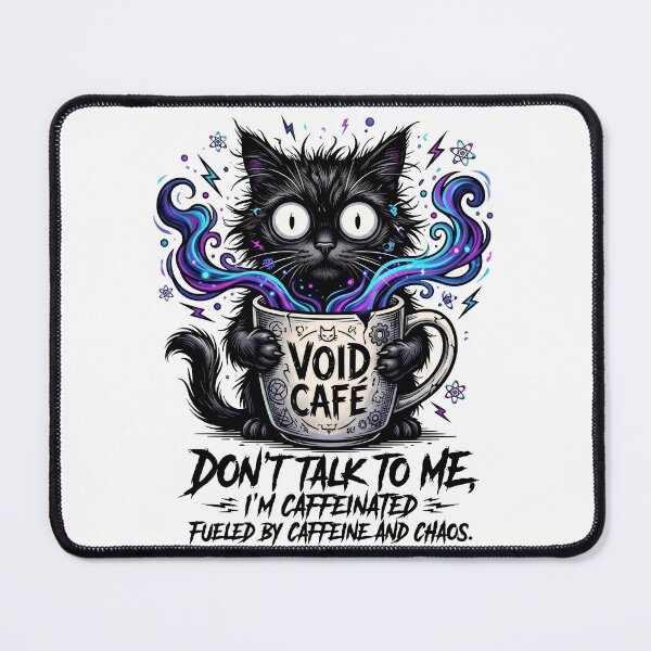Item preview, Funny Crazy Cat Coffee Addict Caffeine and Chaos designed and sold by OnikaD art.
