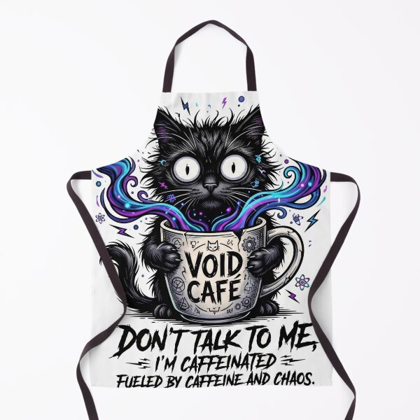 Item preview, Funny Crazy Cat Coffee Addict Caffeine and Chaos designed and sold by OnikaD art.